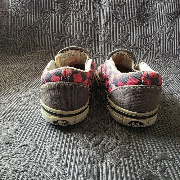 Toddler VANS Checkered Slip-On Shoes - Pink and Black - Picture 4 of 5
